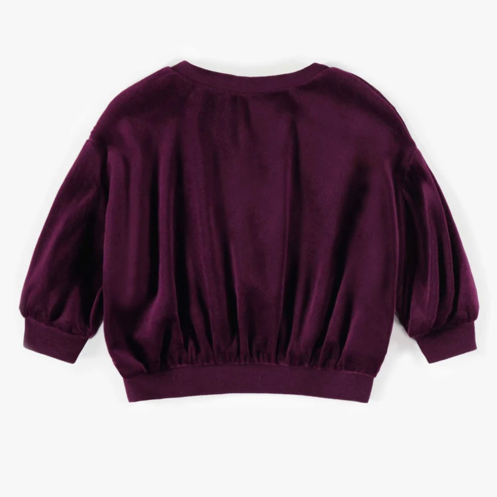 Purple clearance velvet sweatshirt