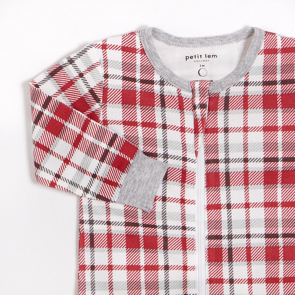 Petit Lem Infant Sleeper in Red Plaid – Moorestock Mini