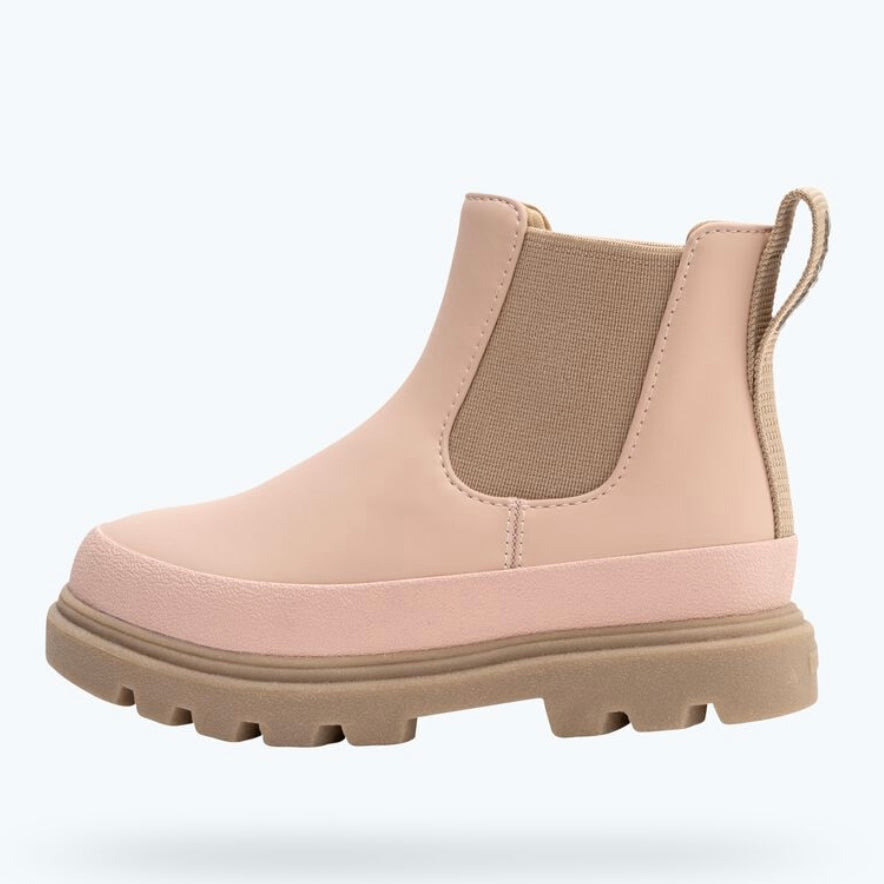 Native Kensington Kids Glitter Chelsea Boots Rose Chameleon